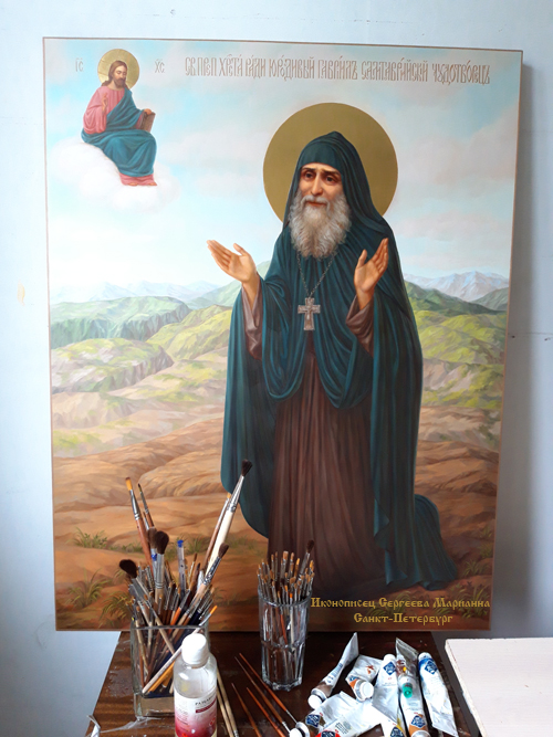заказать икону святой Гавриил Ургебадзе Самтаврийский