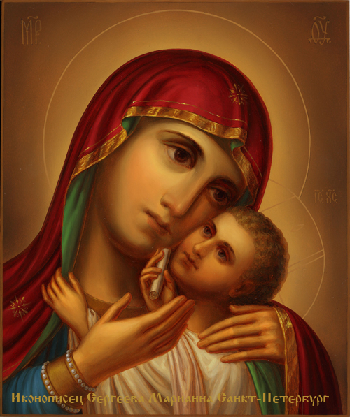 икона Корсунская Богородица написана на заказ в иконописной мастерской. Вы можете заказать написание иконы Божией Матери.
