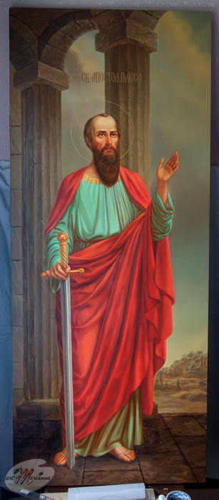 Купить мерную икону святого апостола Павла через интернет у художника иконописца. 