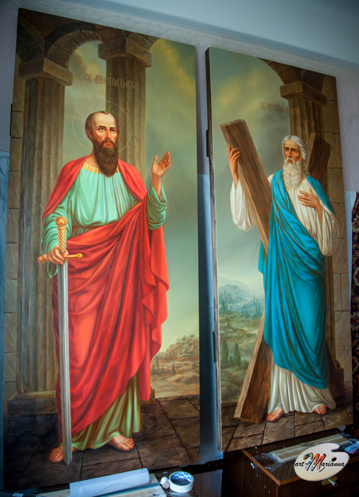 Иконы на заказ. Именная икона Андрей и икона Павел.